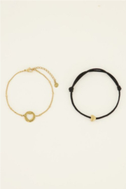 my jewellery armbanden set | moeder & mini zwart goud
