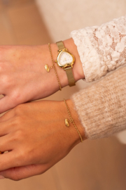 My jewellery Love forever connected armbanden set met zwanen goud