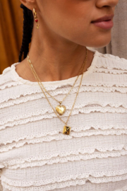 My Jewellery Vintage schakelketting met hart medaillon goud