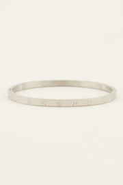 My Jewellery bangle met gegraveerde sterretjes | zilver