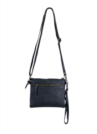 black colour tas | leren handtas zwart