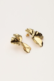 My Jewellery oorbellen iconic halve bloemgoud