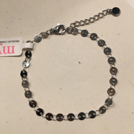 My jewellery armband | zilver platte rondjes