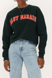 My Jewellery donkergroene sweater Haut marais