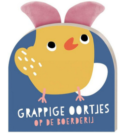 Boek Grappige oortjes  op de boerderij | kartonnen voelboekje