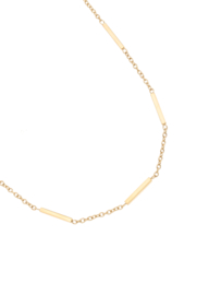 rose en camellia ketting met staafjes platte sluiting