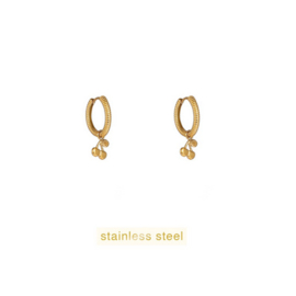 Go Dutch Label oorbellen Cherry Hoop - 14K