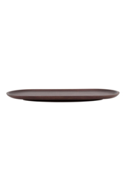 zusss ovalen stylingbord hout 55x23x4cm  | walnootbruin