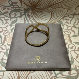 rose & camellia armband bangle clip goud