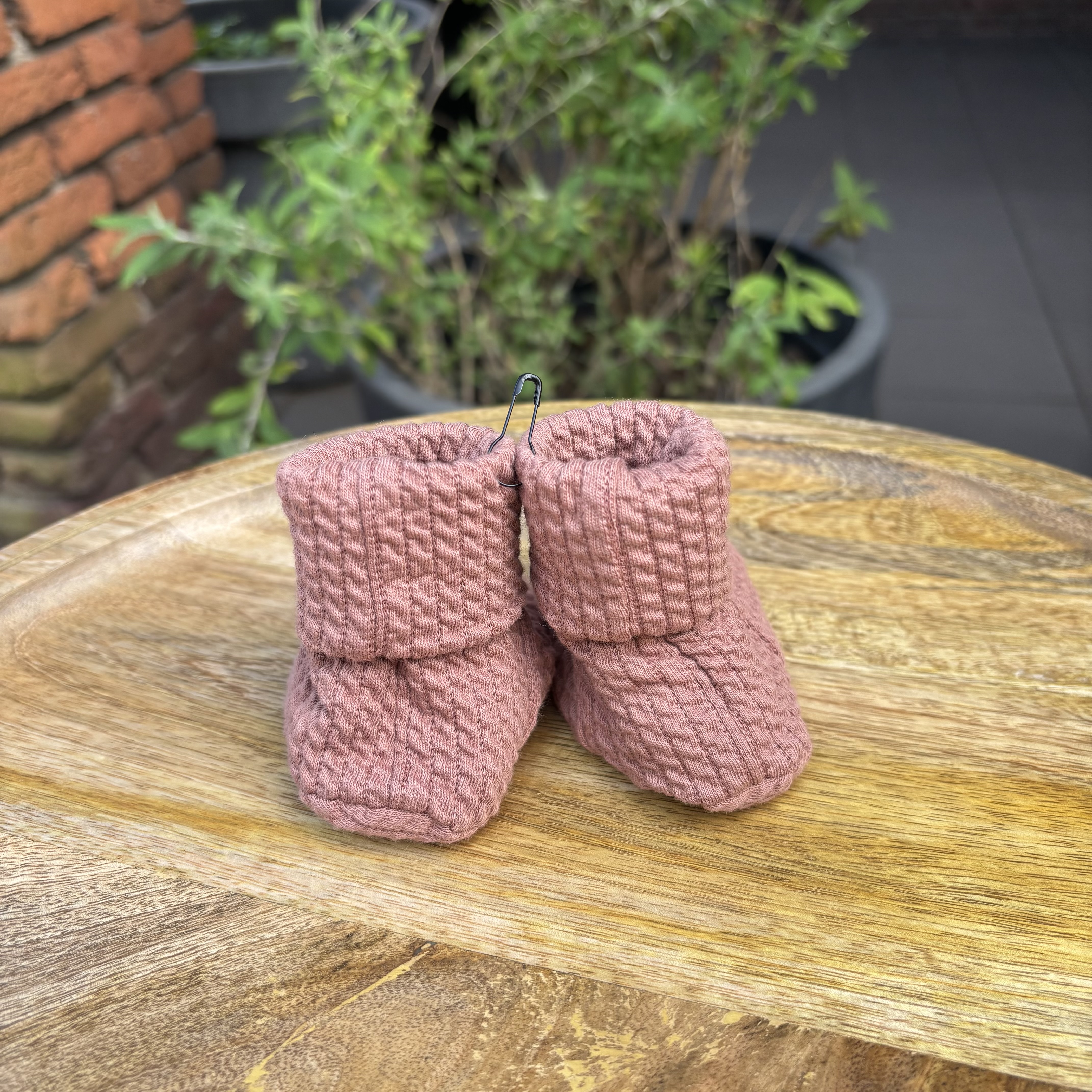 Petite Jenni mousseline slofjes clay pink