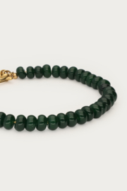 My Jewellery Donkergroene armband met kralen