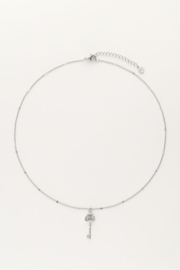 My Jewellery Vintage minimalistische ketting met sleutel zilver