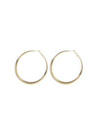 rose en camellia oorbellen classic hoop goud