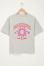 My jewellery Grijs T-shirt "Bonheur"