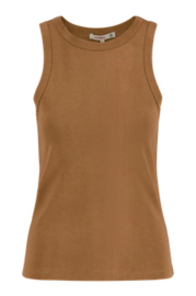zusss tanktop met borduur warm camel
