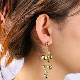 Go Dutch Label oorbellen Balls Drop - 14K