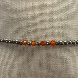 My jewellery stretch armband met kralen zilver