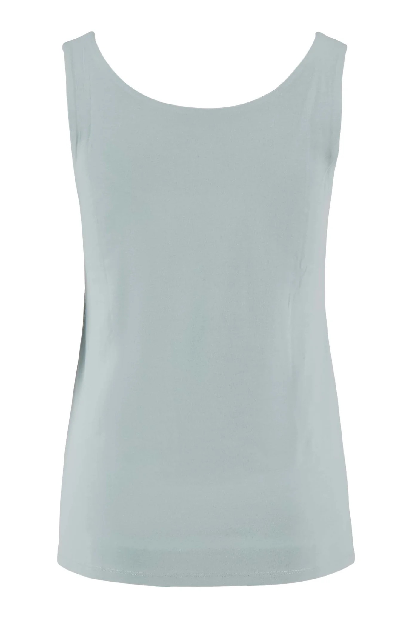 zusss singlet van polyamide stof vergrijsd blauw