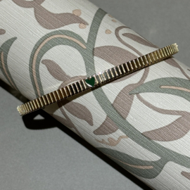 Zusss mooimakers bangle armband met hartje groen