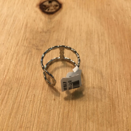 My Jewellery ring | verstelbare ring streep zilver.