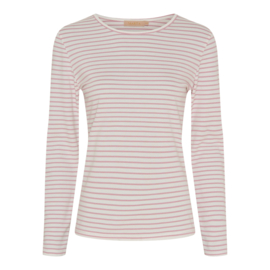 Marta Du Chateau t-shirt - long sleeved tee rose/white