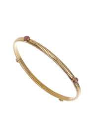 rose en camellia bangle oud roze steen