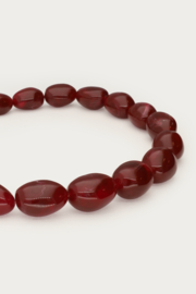 My Jewellery Burgundy chunky kralenketting