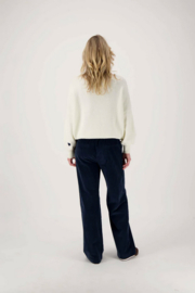 zusss corduroy broek met elastaan navy