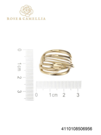 rose en camellia verstelbare ring