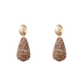 Go Dutch Label oorbellen | full-on beads drop down gold goud