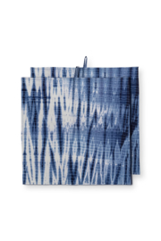 VT wonen  tie dye theedoek blauw (set van 2) (60x60 cm)