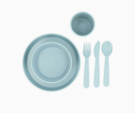 tutete servies set lichtblauw