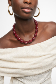 My Jewellery Burgundy chunky kralenketting