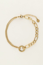 My Jewellery armband verschillende schakels love goud