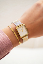 My Jewellery Vierkant horloge met multikleur schakelband