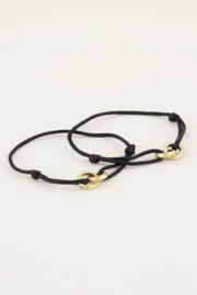 My Jewellery armband | forever connected zwart goud & zilver
