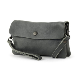 Bear Design Clutch/Mini schoudertasje 'Lydia' charcoal