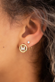 My Jewellery oorbellen | kettinkje stras goud