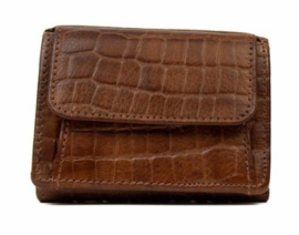 Bear Design mini portemonnee 'Nana' | cognac croco