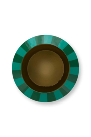 Pip studio vase metal stripes green 24x29cm