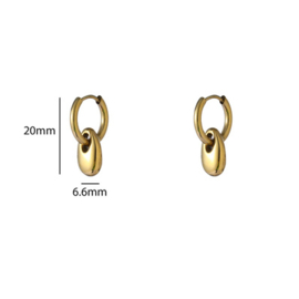 Go Dutch Label oorbellen Small Dangle hoop goud