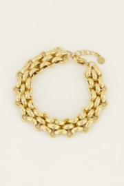 My Jewellery armband | armband schakels groot goud