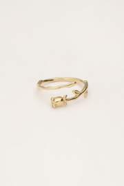 My jewellery verstelbare ring Vintage met roos goud