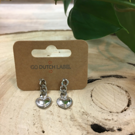 Go Dutch Label oorbellen | hartje zilver.