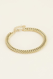 My Jewellery armband | brede schakels goud