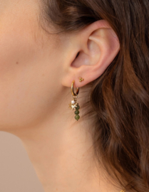 My Jewellery oorbellen goud Sunrocks oorringen met zon groen