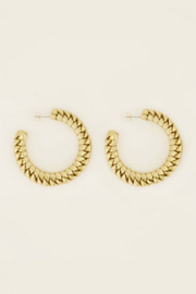 My Jewellery oorbellen | gouden oorringen leatherlook