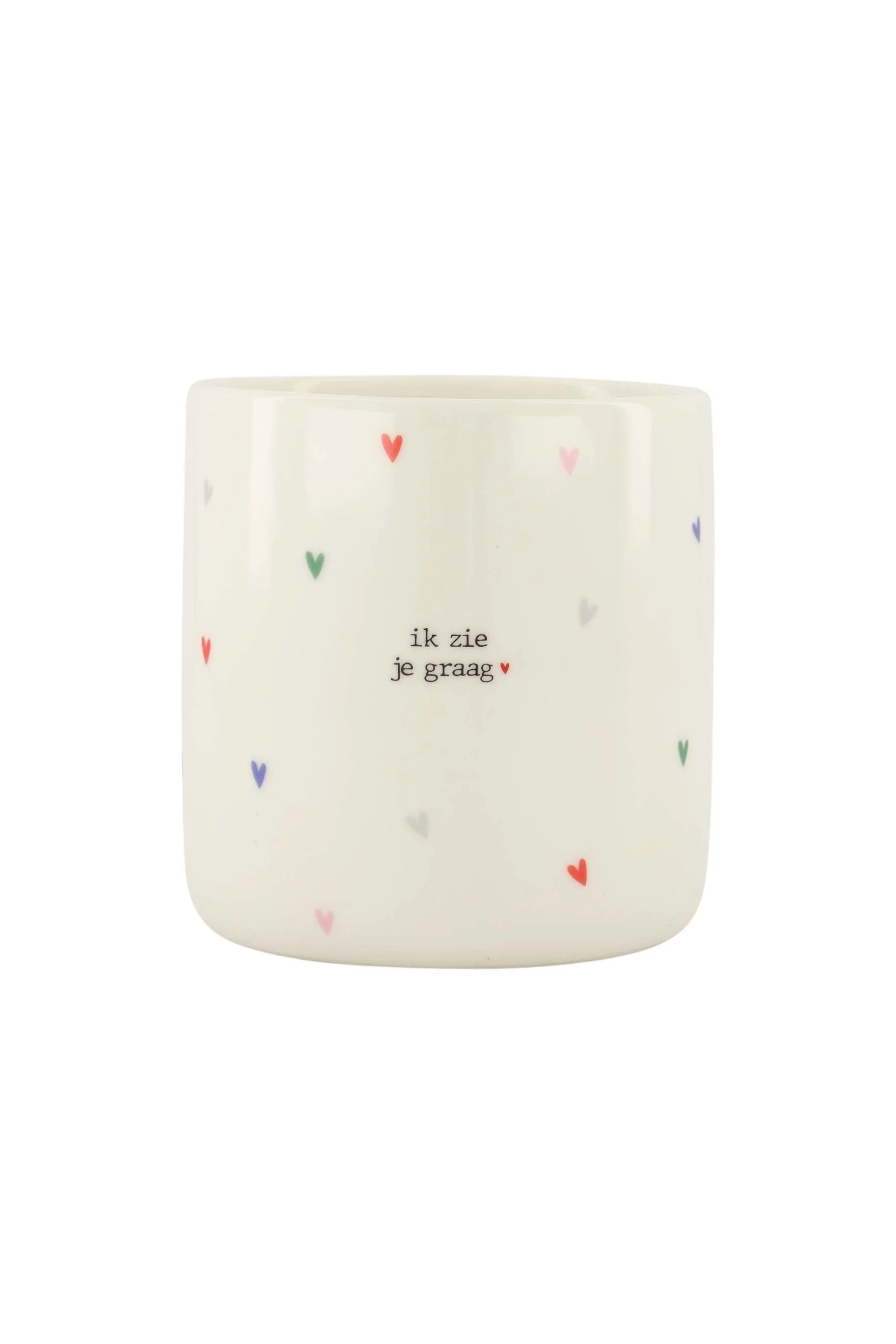 zusss geurkaars ik zie je graag keramiek hartjes multicolor