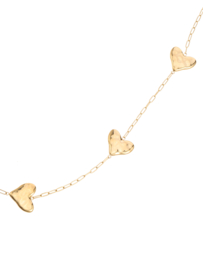 rose en camellia ketting met hartjes