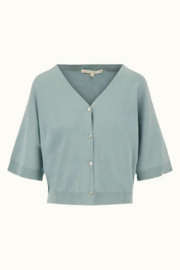 Zusss fijnbrei vestje vergrijsd blauw